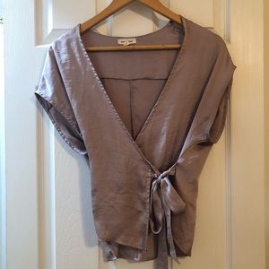 Silk Wrap Top
